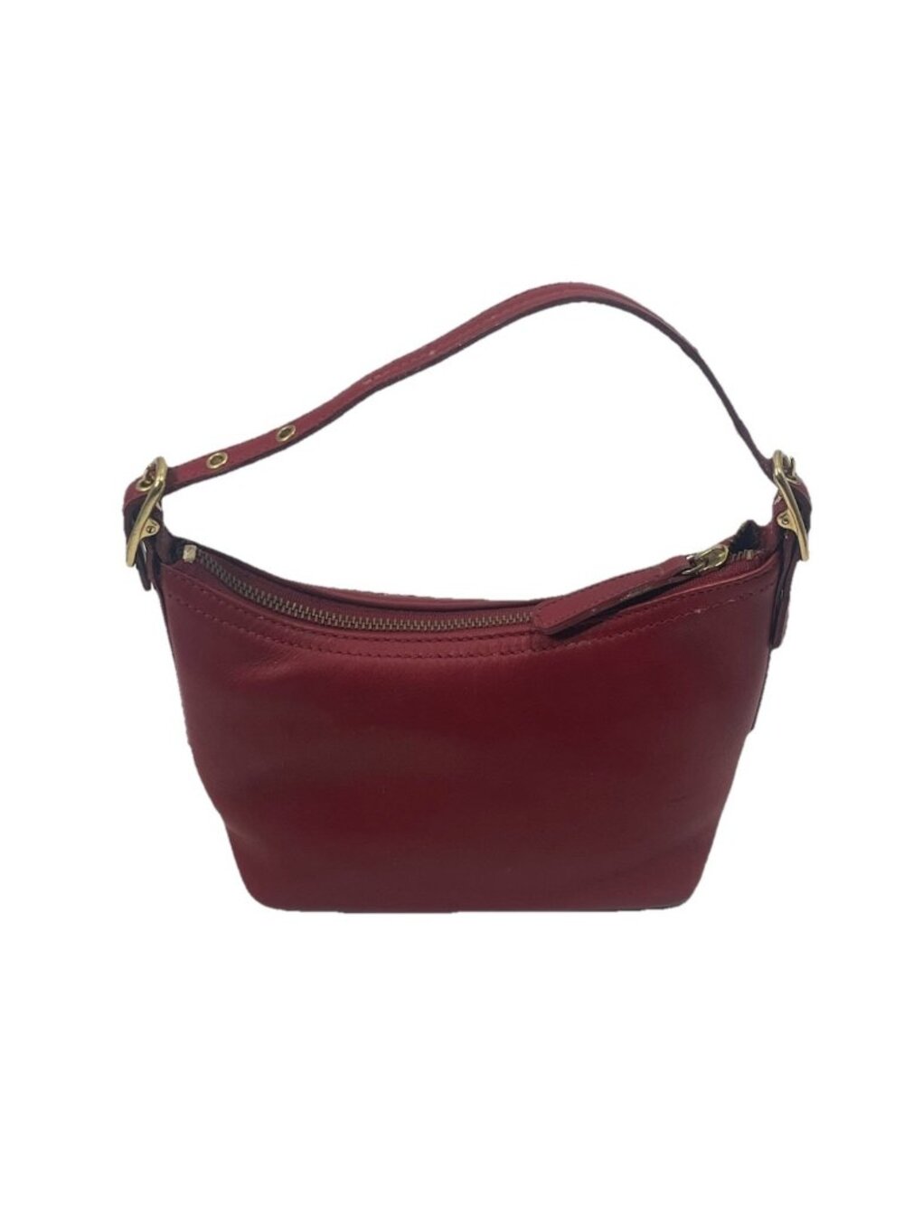 Coach Vtg D1P- 9844 Red Leather Mini Shoulder Bag 90s Y2K Quiet Luxury